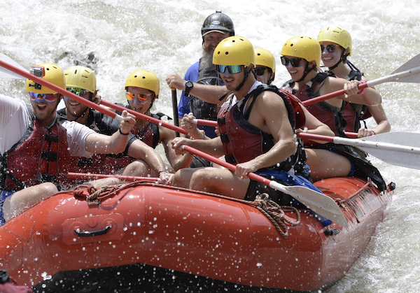 Raft on Merced River